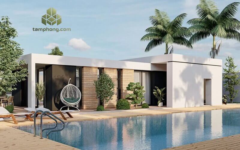 Mẫu nhà lắp ghép biệt thự nhà vườn
