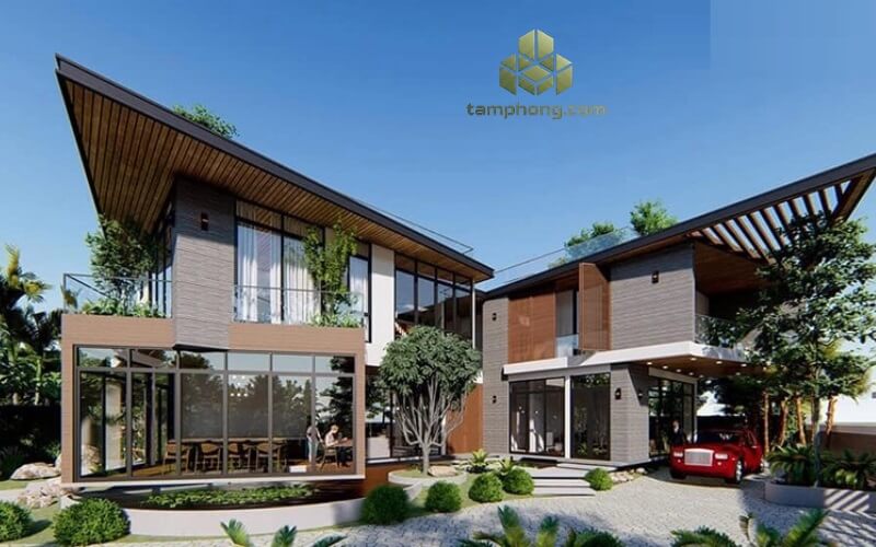 Mẫu nhà lắp ghép biệt thự nhà vườn