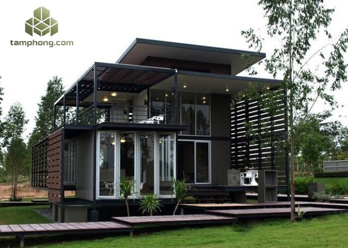 Mẫu nhà lắp ghép biệt thự nhà vườn