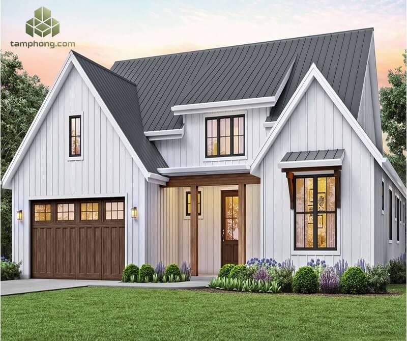 Nhà lắp ghép biệt thự nhà vườn