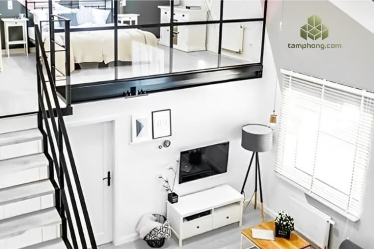 Nhà lắp ghép dân dụng có gác lửng