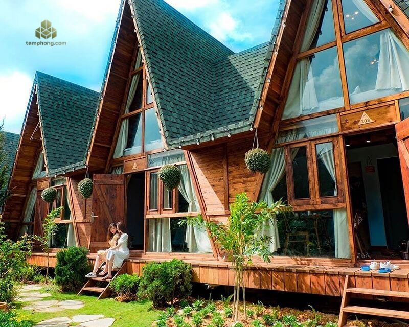 Nhà Bungalow mái dốc phong cách vintage