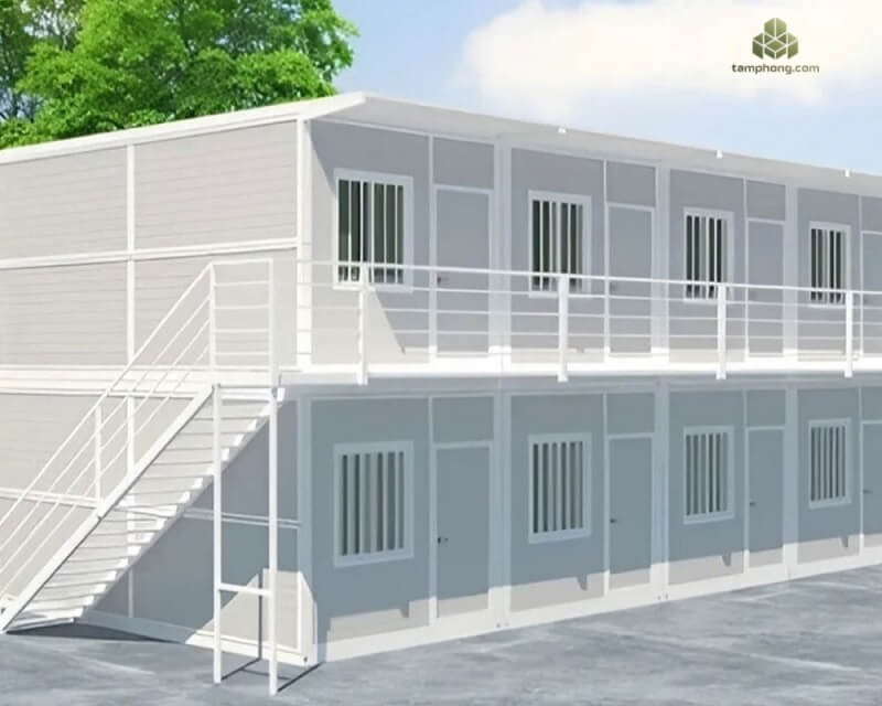 Nhà lắp ghép module 2 tầng