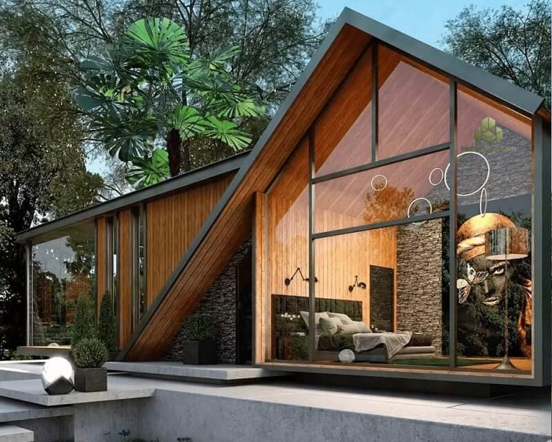 Nhà khung thép 1 tầng Homestay
