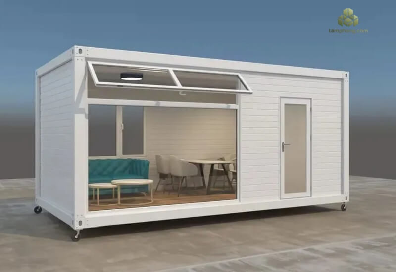 Nhà lắp ghép container 1 tầng hiện đại