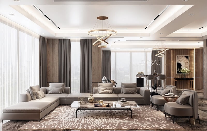 Thiết kế nội thất biệt thự theo phong cách đương đại