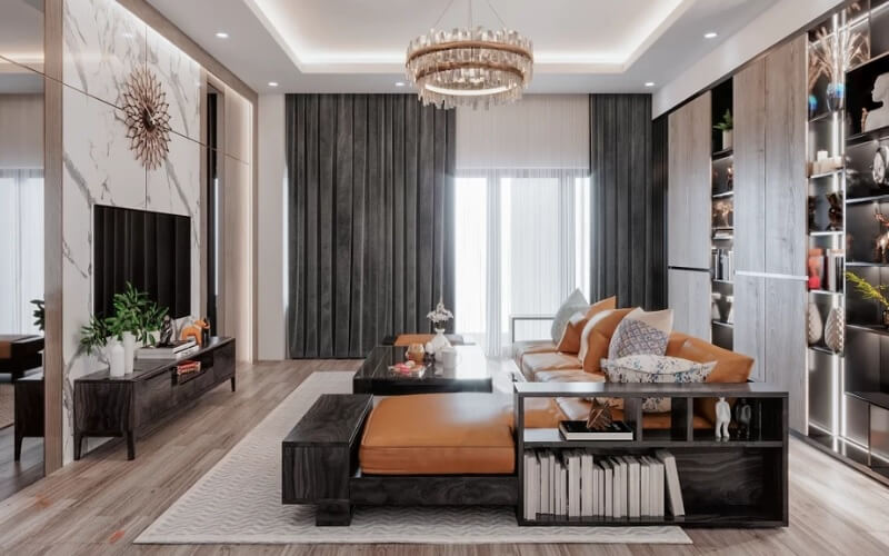 Mẫu thiết kế nội thất chung cư 54m²