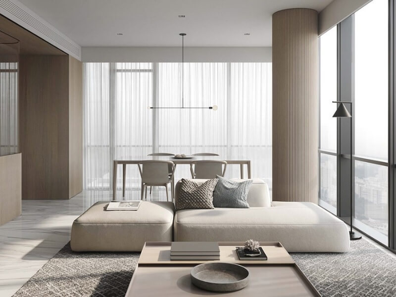 Thiết kế nội thất chung cư phong cách tối giản