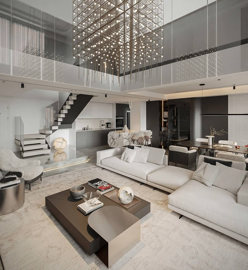 Mẫu thiết kế nội thất căn hộ Duplex, Penthouse