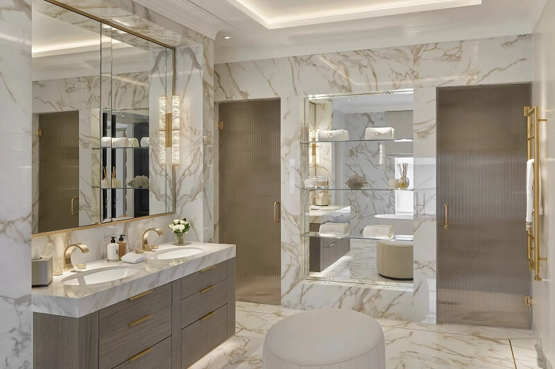 Thiết kế phòng tắm nhà phố
