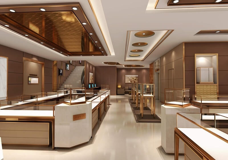 Mẫu thiết kế nội thất showroom trang sức