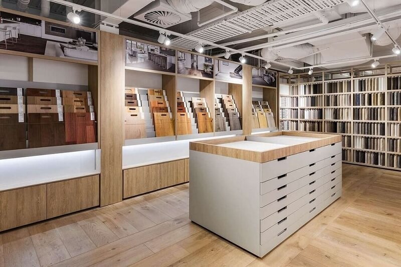 Mẫu thiết kế nội thất showroom vật liệu xây dựng