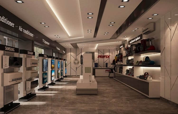Mẫu thiết kế nội thất showroom đồ công nghệ